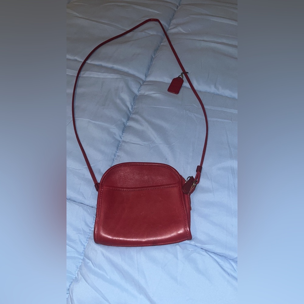 Vintage Red Coach crossbody